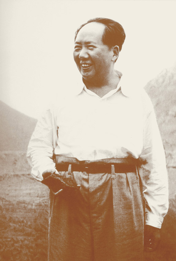 毛泽东视察旧照:与张玉凤、汪东兴在天津(组图)