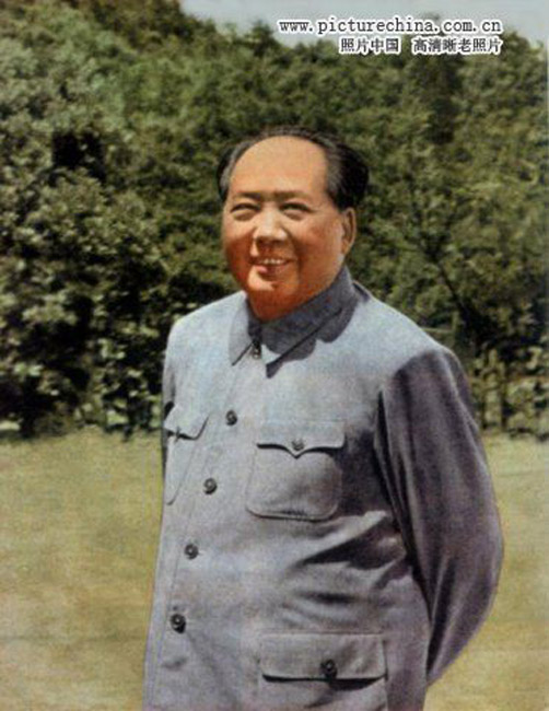 毛泽东视察旧照:与张玉凤、汪东兴在天津(组图)